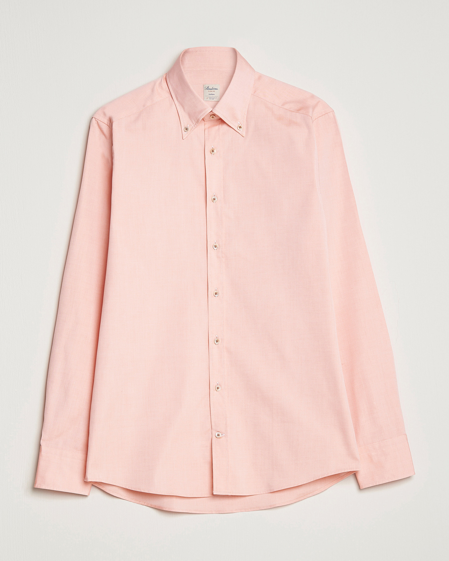 Herr | Skjortor | Stenströms | Slimline Button Down Pinpoint Oxford Shirt Orange