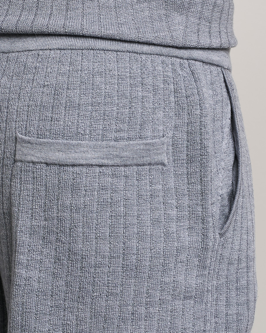 Herr | Shorts | Stenströms | Merino/Lyocell Ribbed Shorts Grey