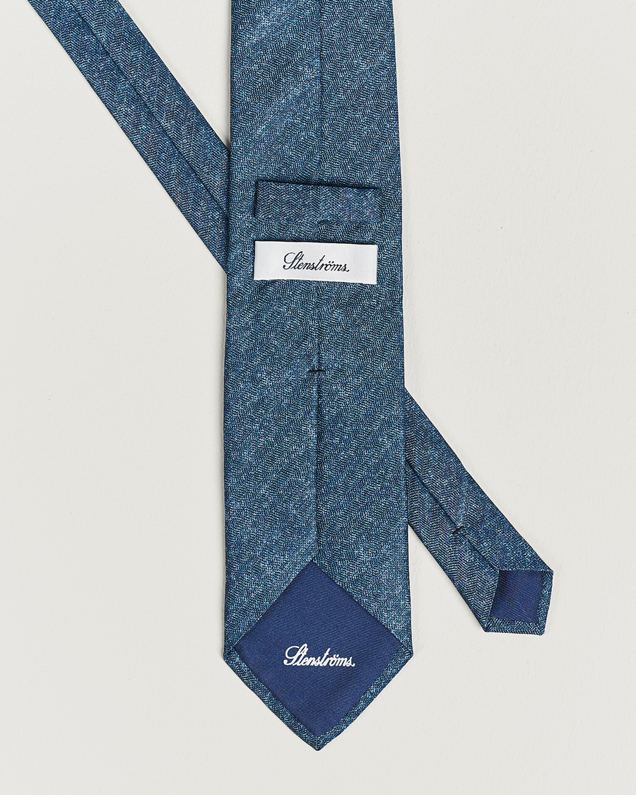 Herr | Stenströms Silk/Linen Tie Navy | Stenströms | Silk/Linen Tie Navy