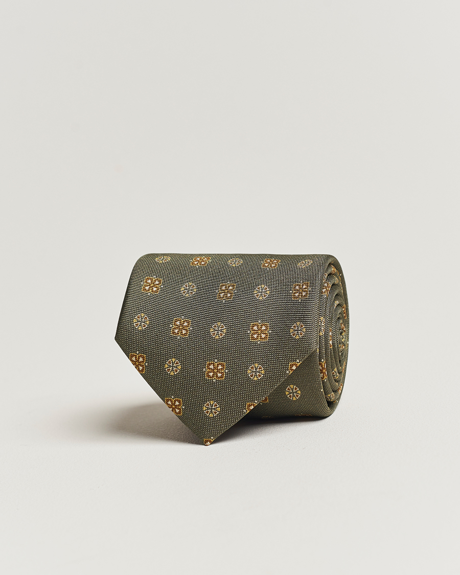 Herr | Stenströms Printed Silk Tie Grey | Stenströms | Printed Silk Tie Grey