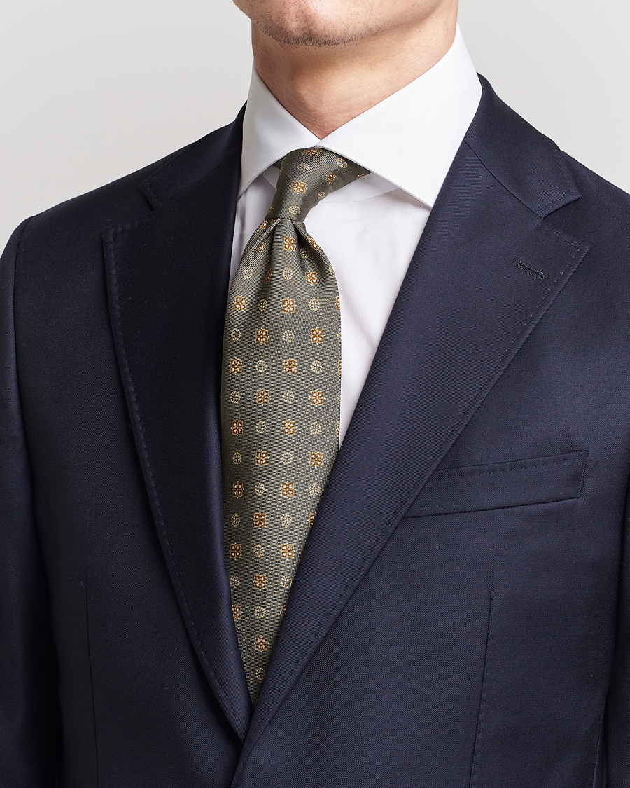 Herr | Stenströms Printed Silk Tie Grey | Stenströms | Printed Silk Tie Grey