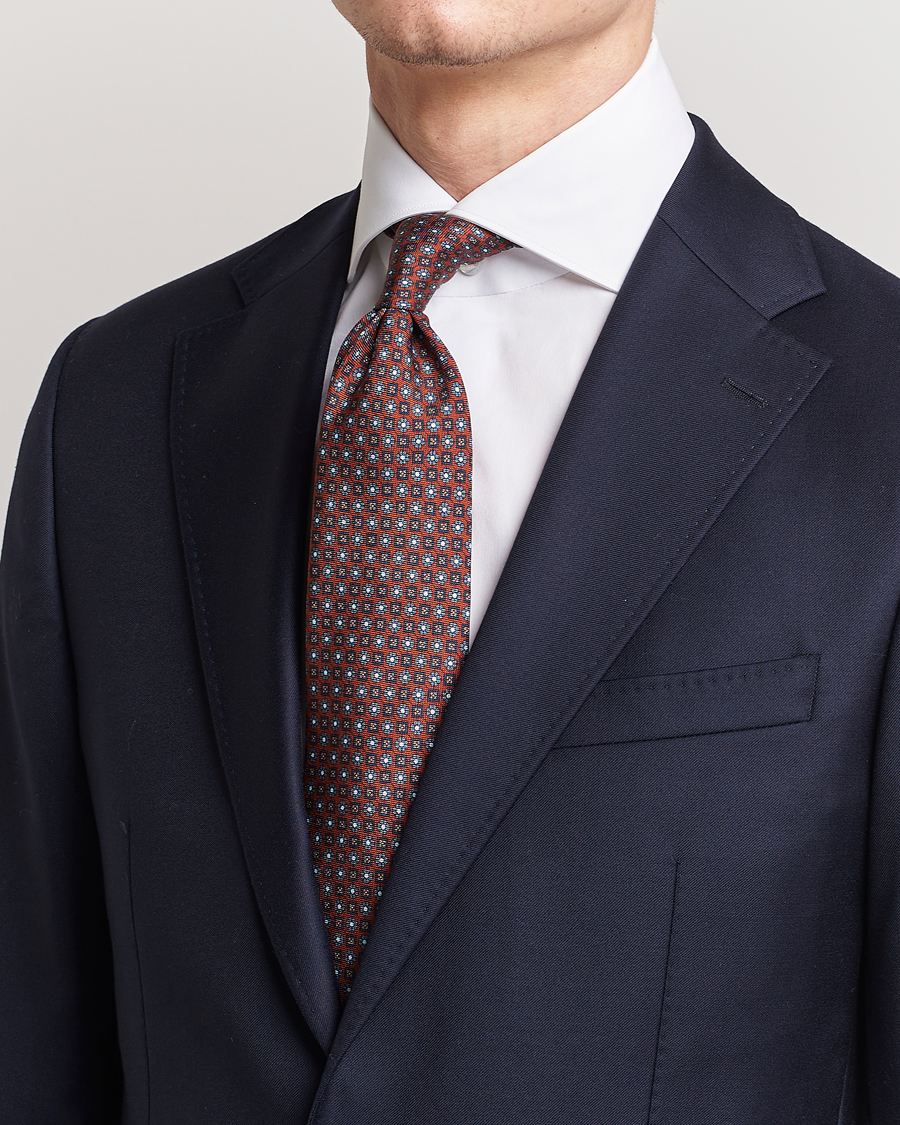 Herr |  | Stenströms | Printed Silk Tie Red