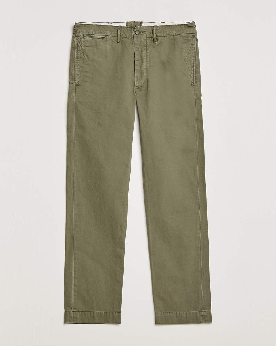 Herr | Byxor | RRL | Officers Flat Pants Olive