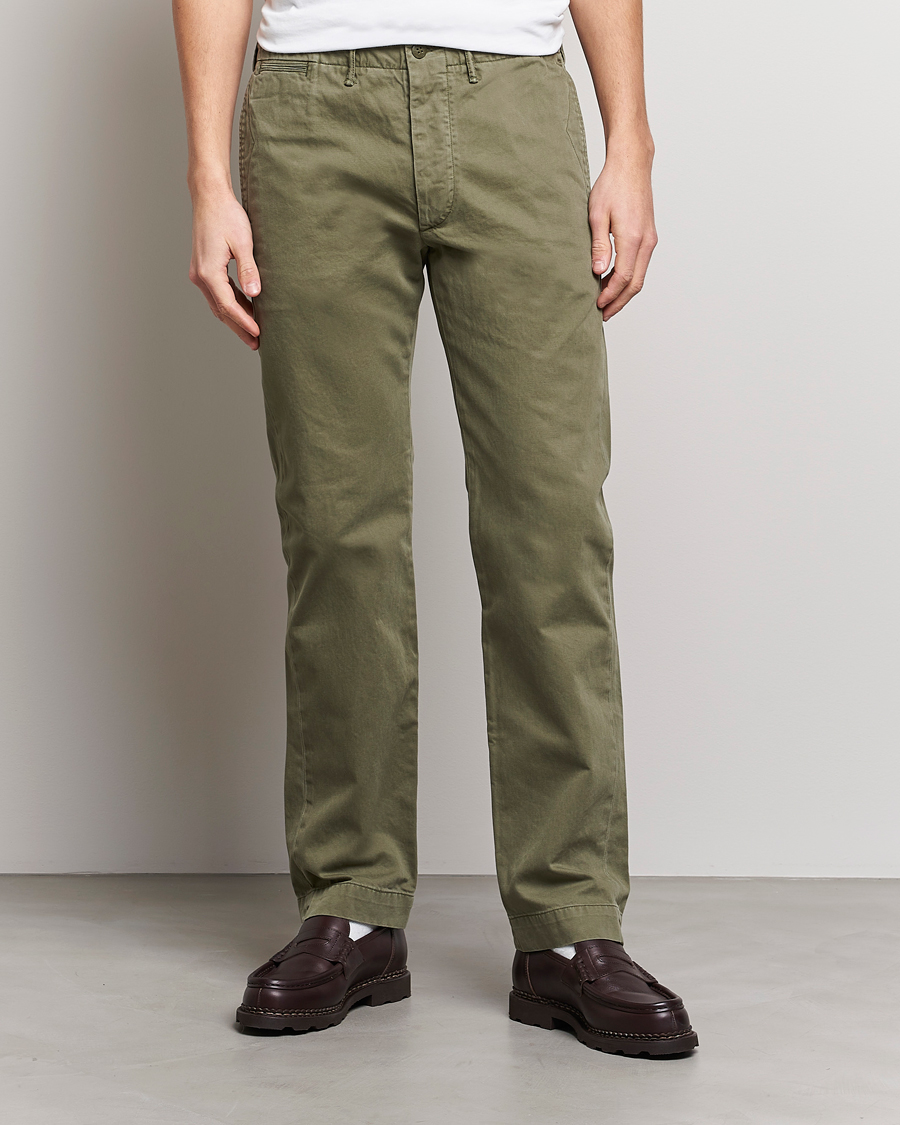 Herr | RRL | RRL | Officers Flat Pants Olive