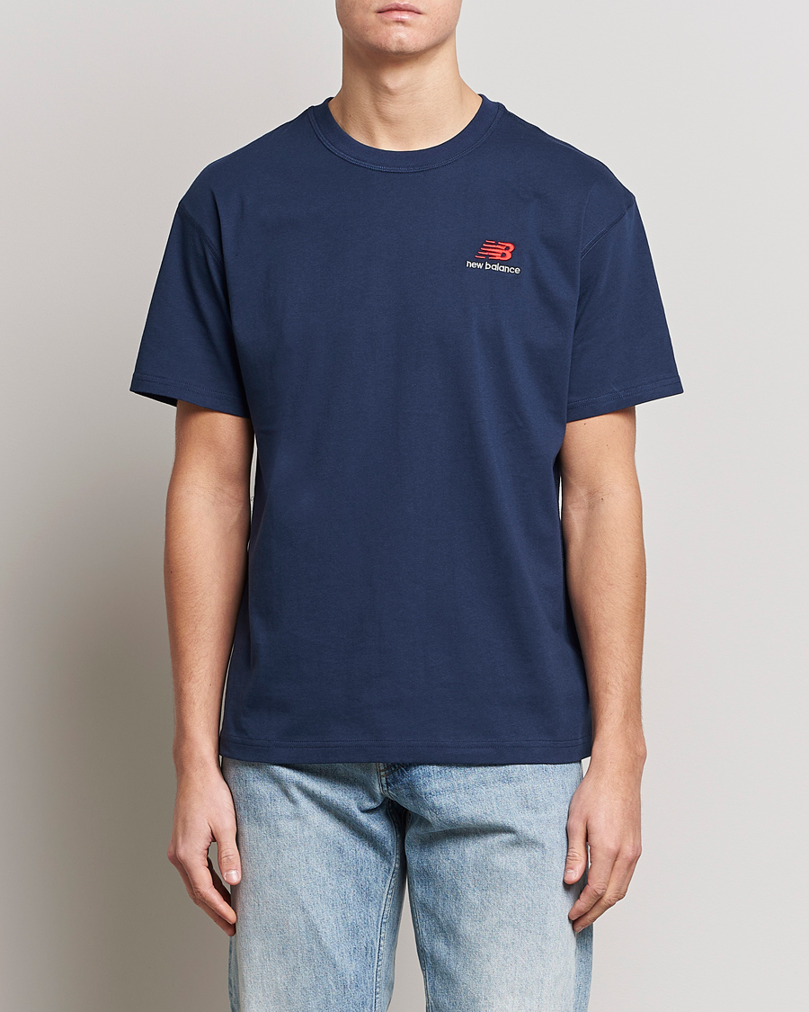Herr | T-Shirts | New Balance | Cotton T-Shirt Natural Indigo