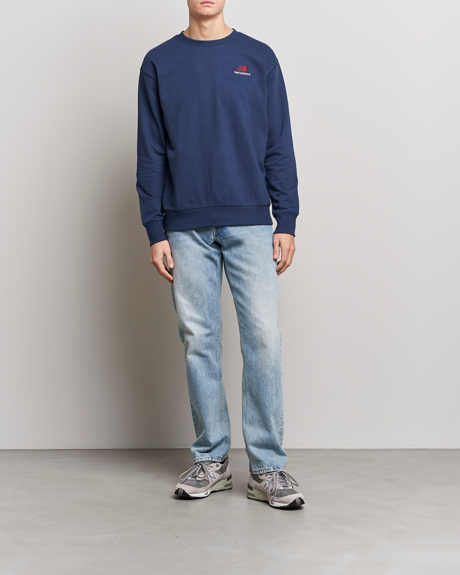Herr | Tröjor | New Balance | French Terry Sweatshirt Natural Indigo