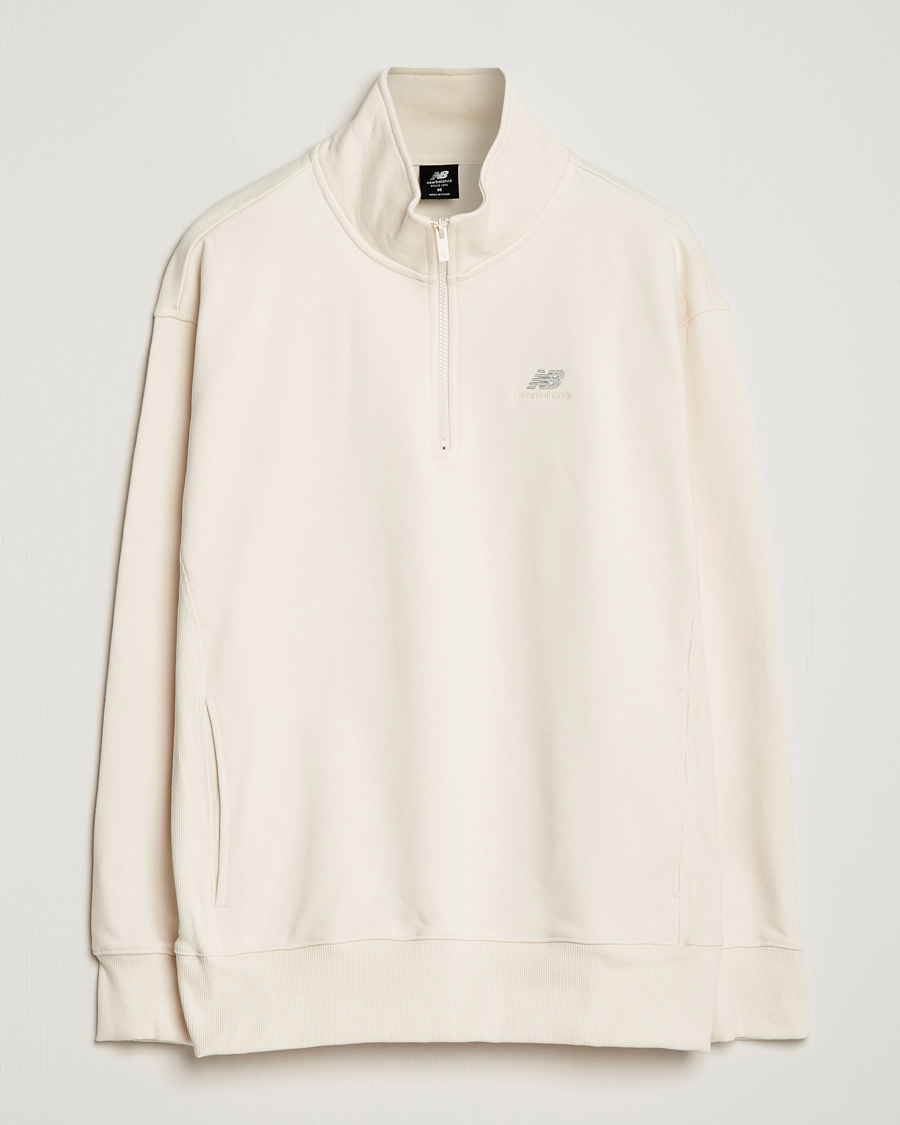 Herr | Tröjor | New Balance | Athletics 90s 1/4 Zip Sweater Greige
