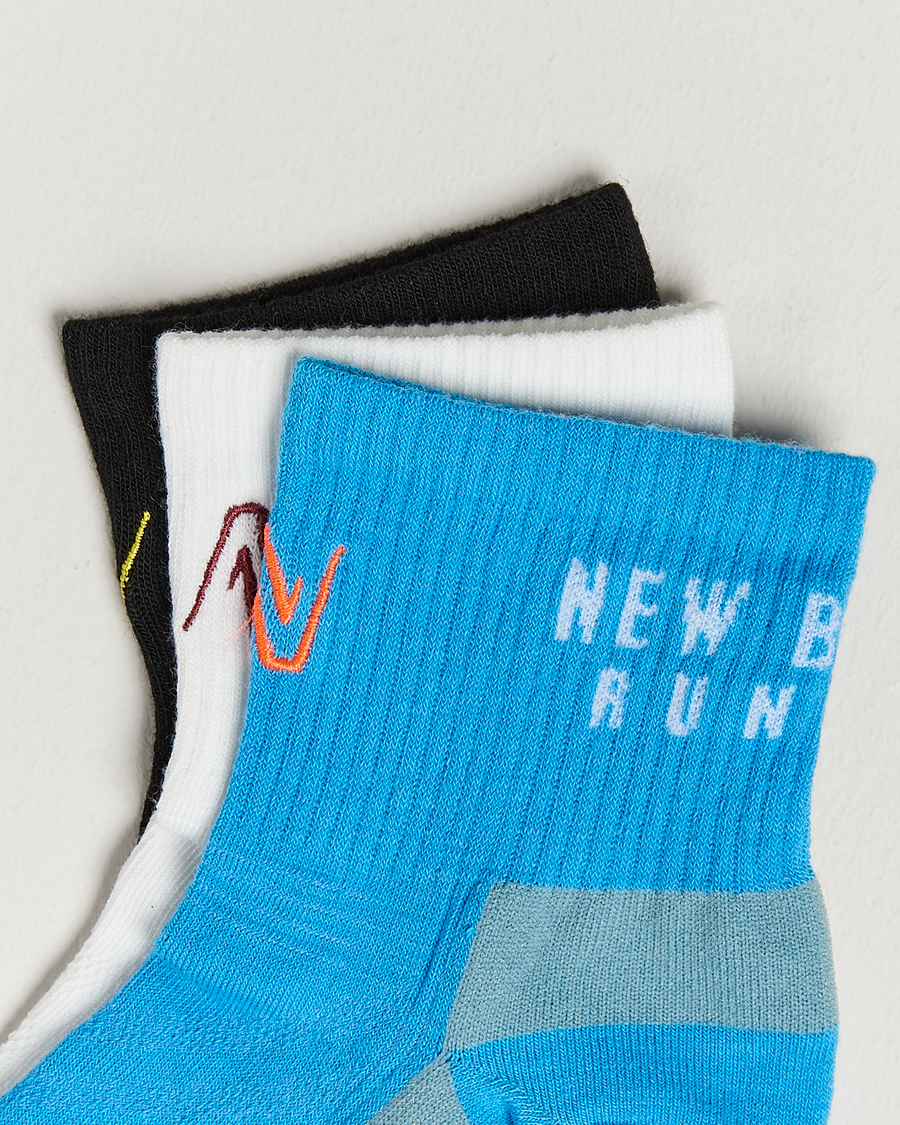 Herr | Underkläder | New Balance Running | 3-Pack Ankle Running Socks White/Black/Blue