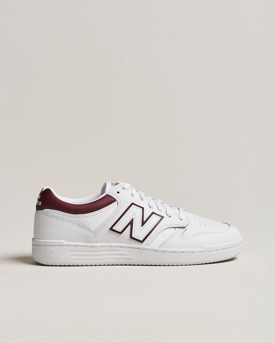 Herr | New Balance 480 Sneakers White/Burgundy | New Balance | 480 Sneakers White/Burgundy