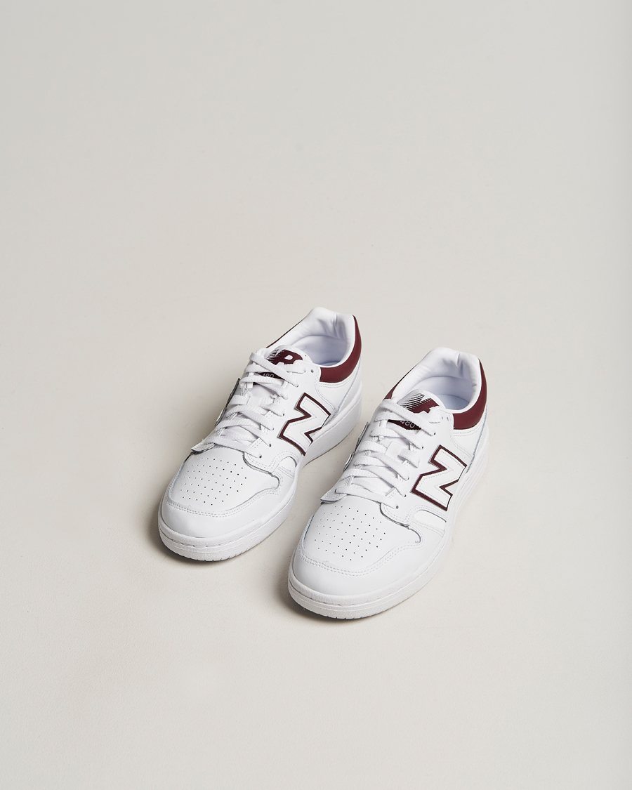 Herr | New Balance 480 Sneakers White/Burgundy | New Balance | 480 Sneakers White/Burgundy