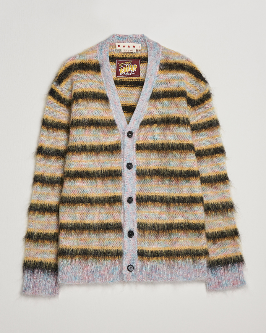Herr | Tröjor | Marni | Striped Mohair Cardigan Multicolor