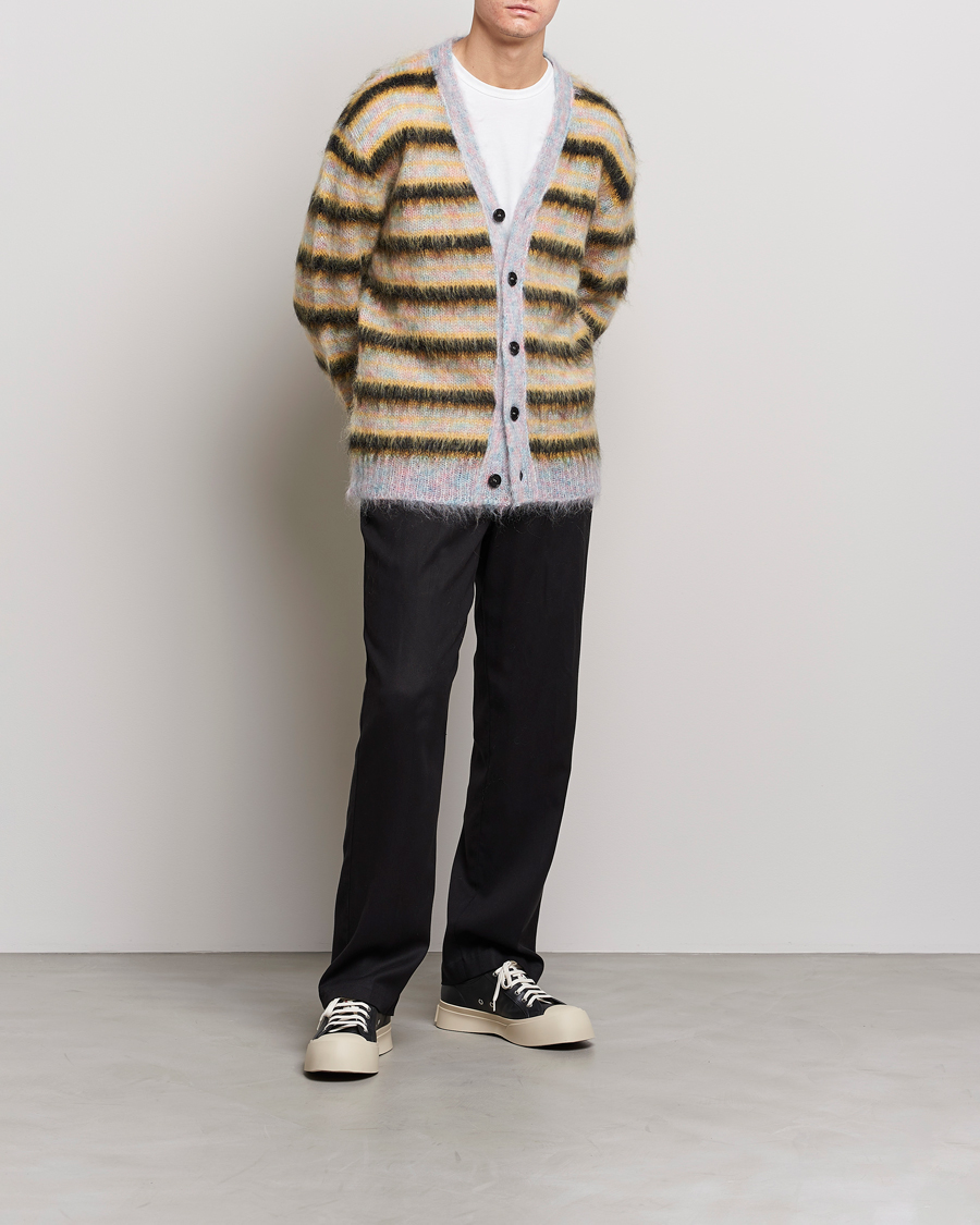 Herr | Tröjor | Marni | Striped Mohair Cardigan Multicolor