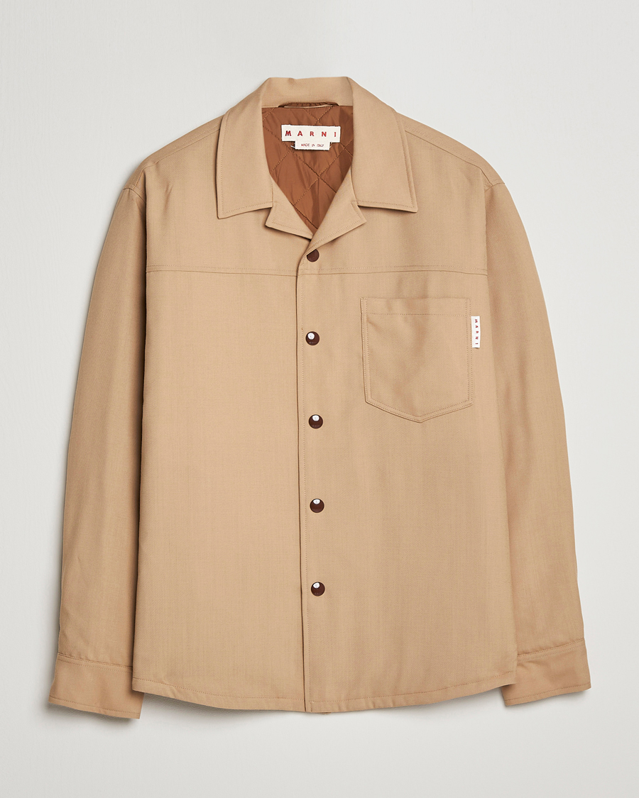 Herr | Jackor | Marni | Virgin Wool Shirt Jacket Dijon
