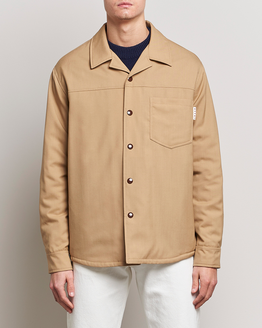 Herr | Jackor | Marni | Virgin Wool Shirt Jacket Dijon