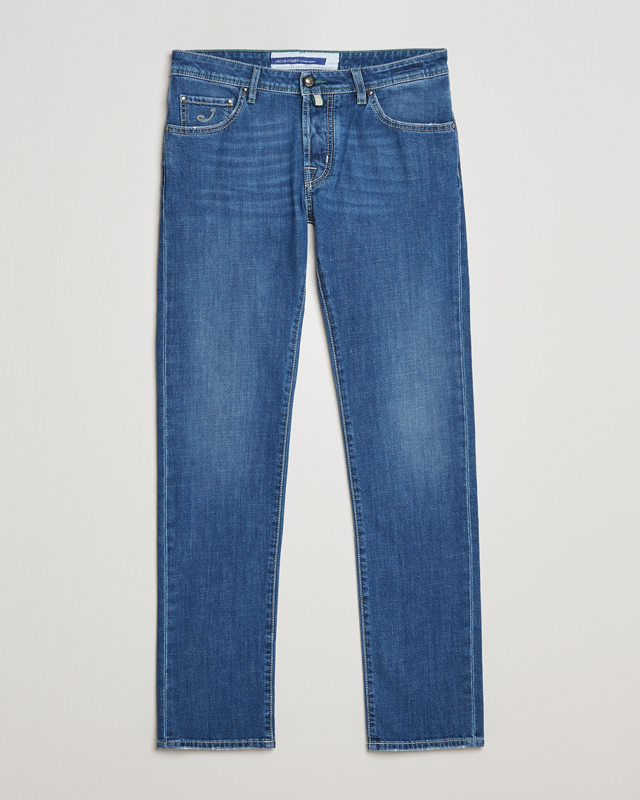 Herr | Jeans | Jacob Cohën | Nick Slim Fit Stretch Jeans Mid Light Blue