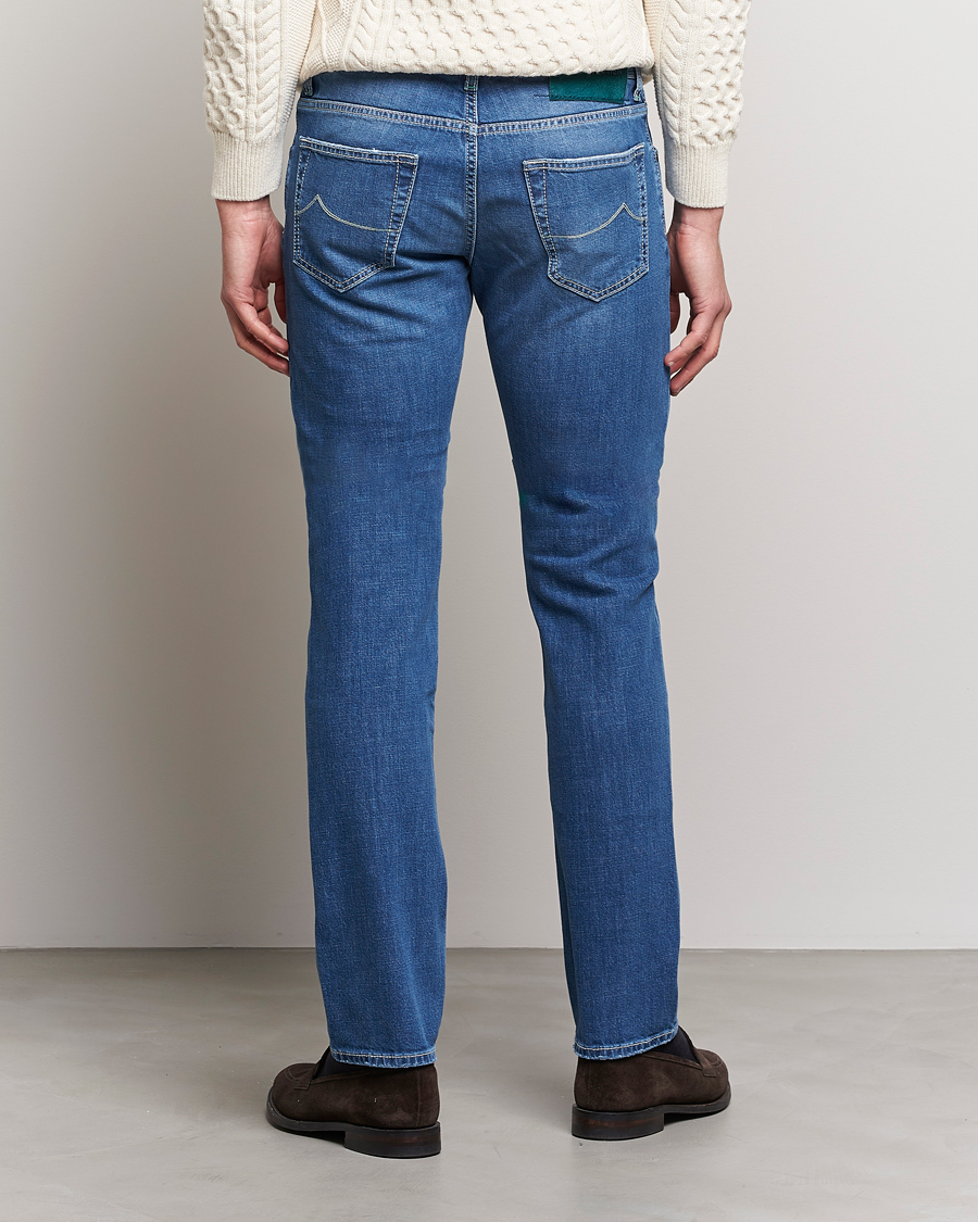 Herr | Jeans | Jacob Cohën | Nick Slim Fit Stretch Jeans Mid Light Blue