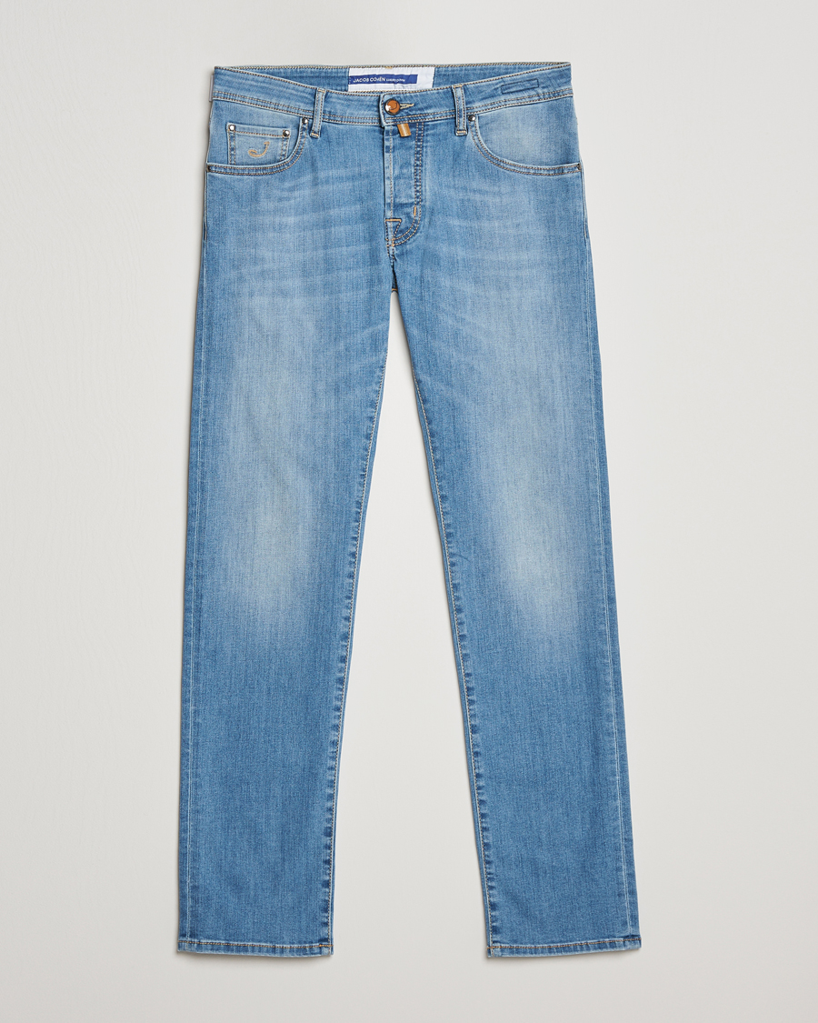 Herr | Jeans | Jacob Cohën | Nick Slim Fit Stretch Jeans Light Blue