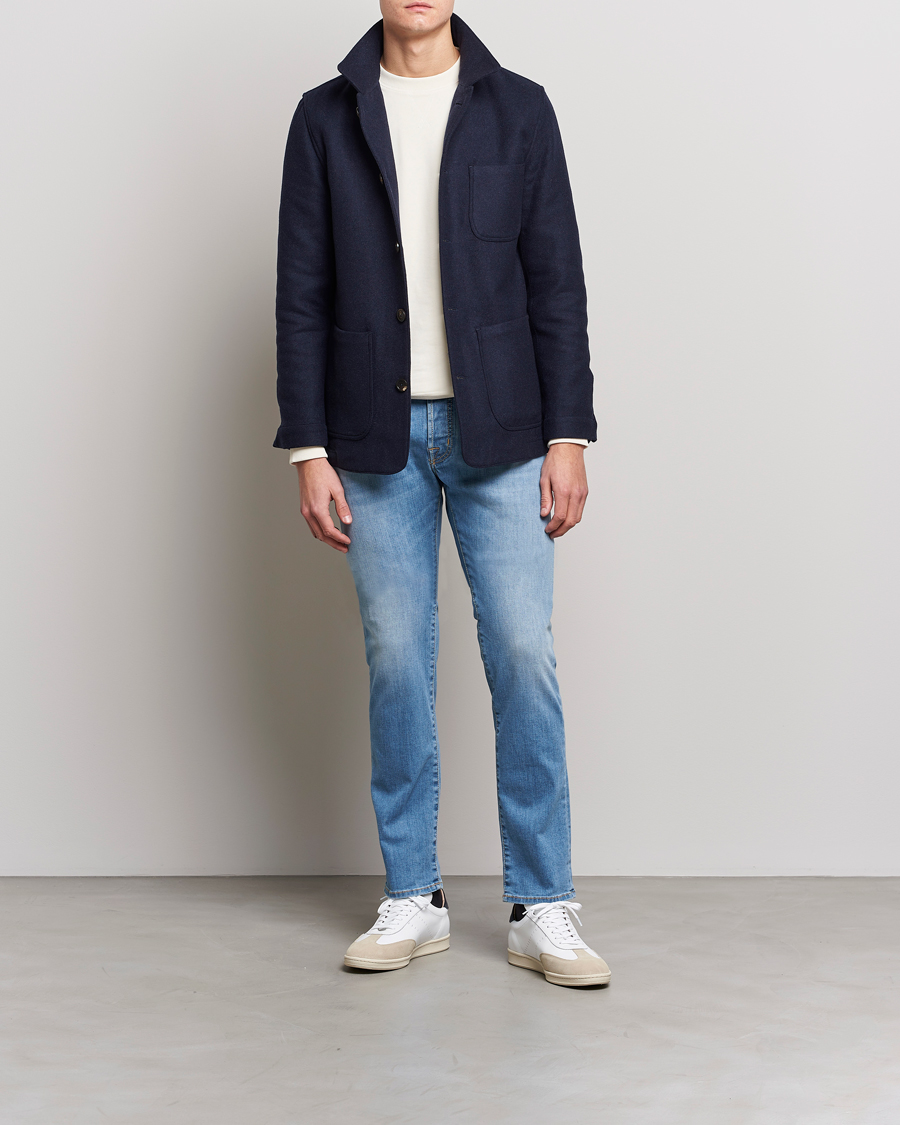Herr | Jeans | Jacob Cohën | Nick Slim Fit Stretch Jeans Light Blue
