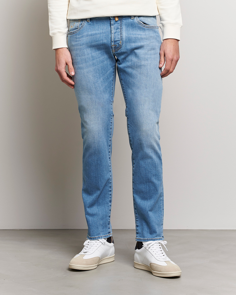 Herr | Jeans | Jacob Cohën | Nick Slim Fit Stretch Jeans Light Blue