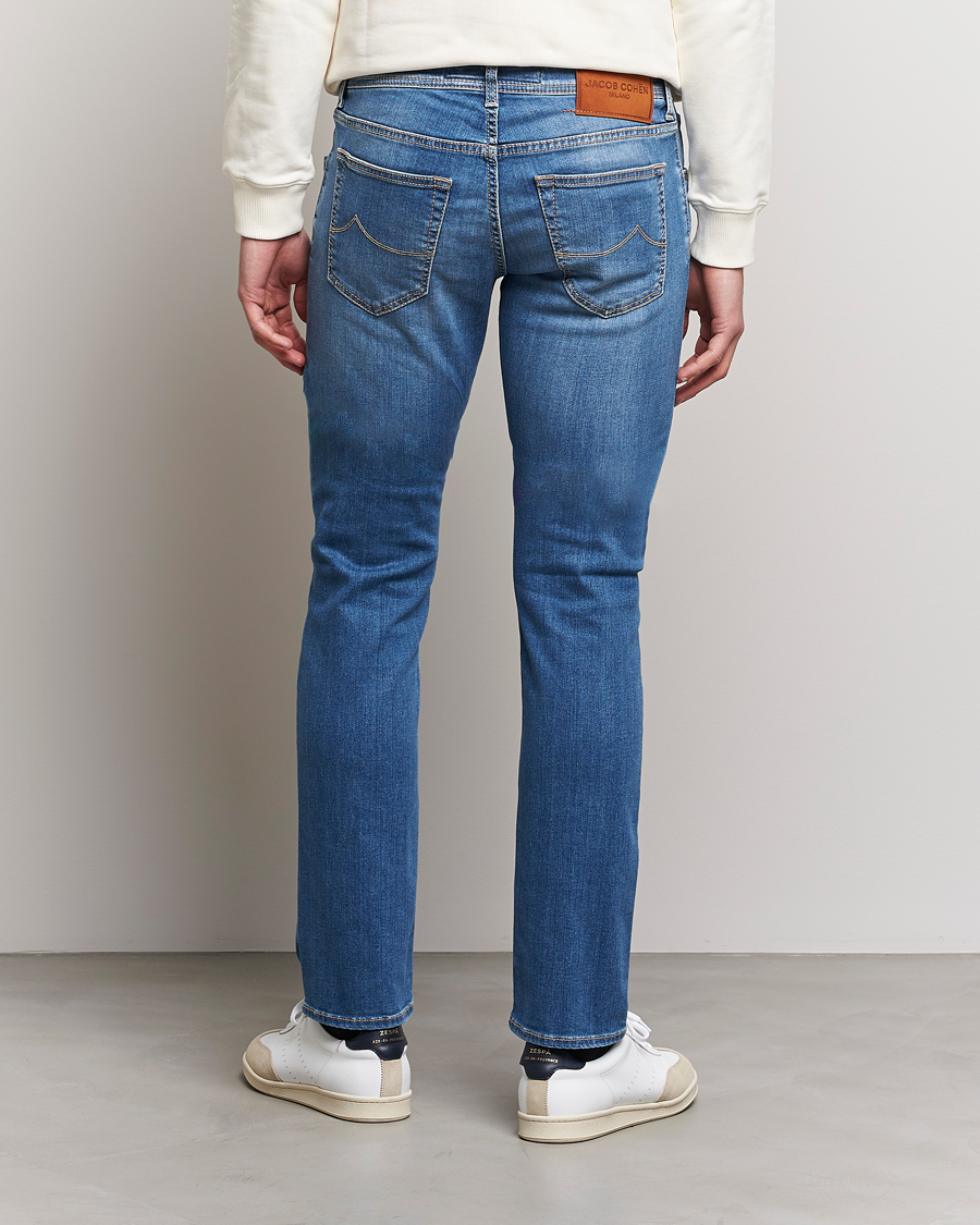 Herr | Jeans | Jacob Cohën | Nick Slim Fit Stretch Jeans Mid Blue