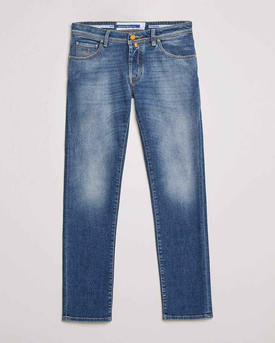 Herr | Jeans | Jacob Cohën | Nick Slim Fit Eco Friendly Stretch Jeans Mid Blue