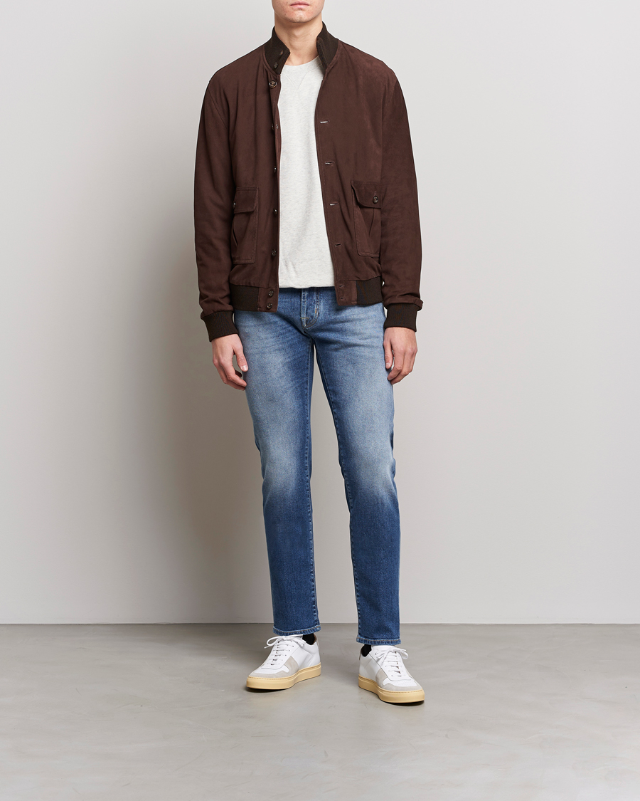 Herr | Jeans | Jacob Cohën | Nick Slim Fit Eco Friendly Stretch Jeans Mid Blue