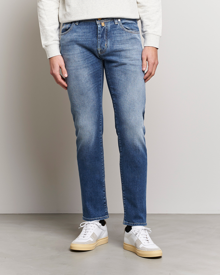 Herr | Jeans | Jacob Cohën | Nick Slim Fit Eco Friendly Stretch Jeans Mid Blue