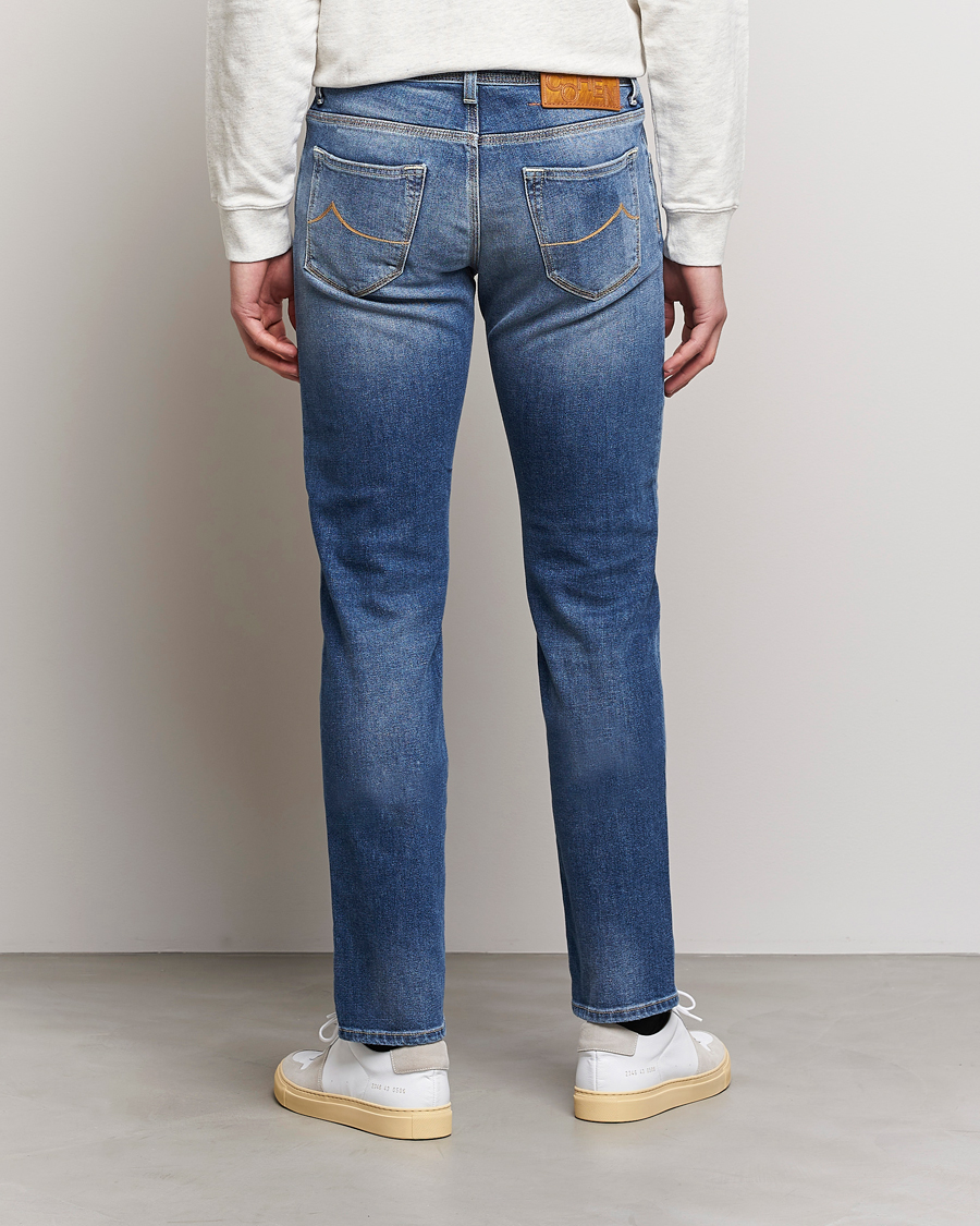 Herr | Jeans | Jacob Cohën | Nick Slim Fit Eco Friendly Stretch Jeans Mid Blue