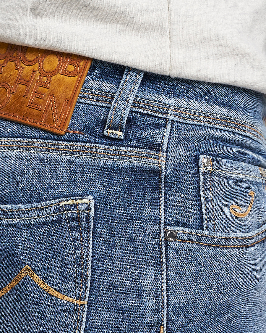 Herr | Jeans | Jacob Cohën | Nick Slim Fit Eco Friendly Stretch Jeans Mid Blue
