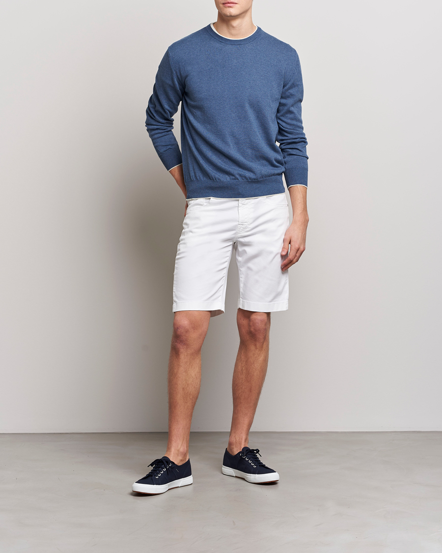 Herr | Shorts | Jacob Cohën | Nicolas Cotton Twill Shorts White
