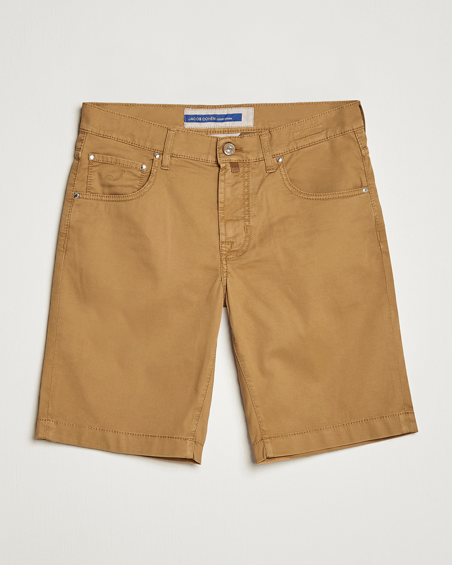 Herr | Shorts | Jacob Cohën | Nicolas Cotton Twill Shorts Beige