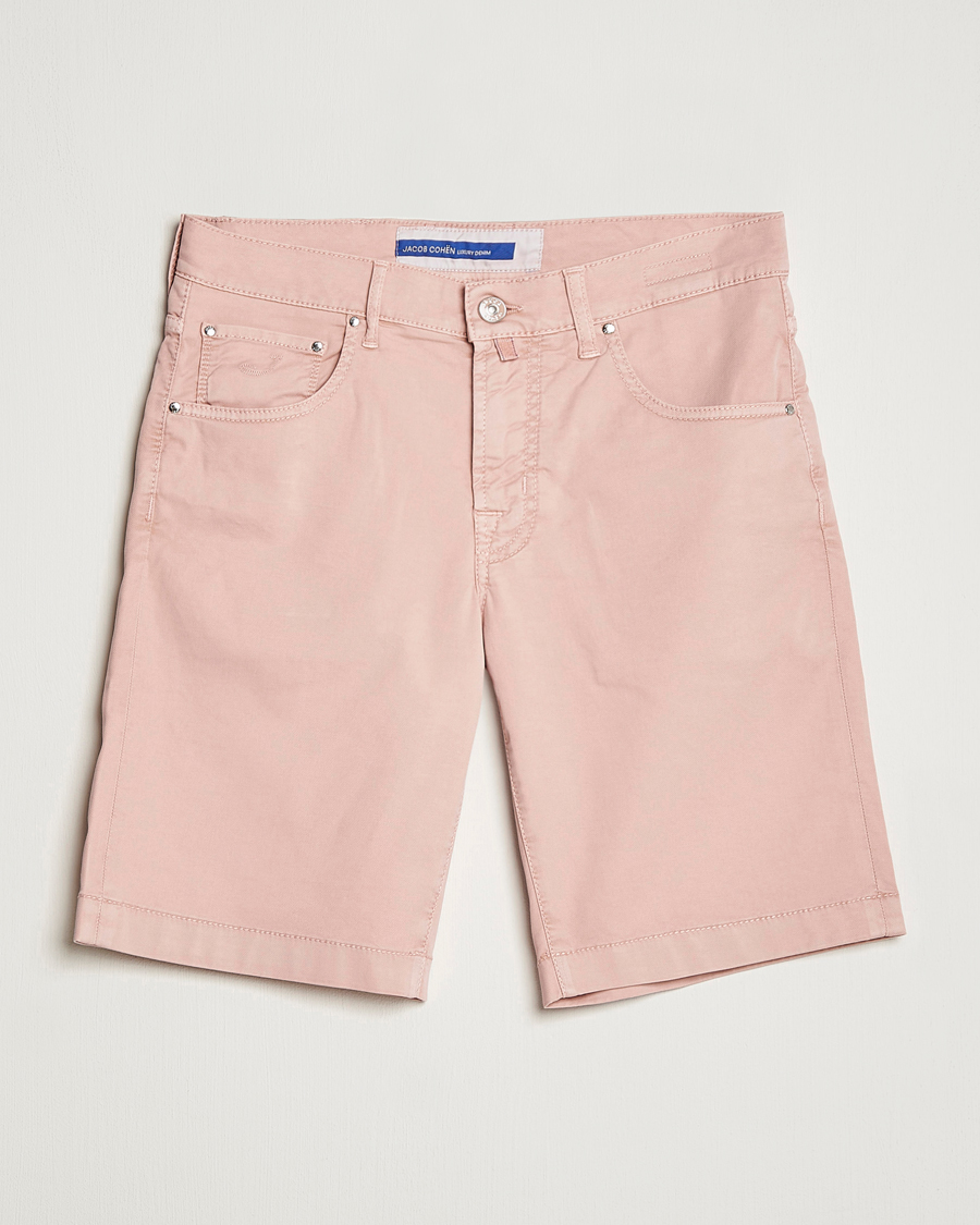 Herr | Shorts | Jacob Cohën | Nicolas Cotton Twill Shorts Pink