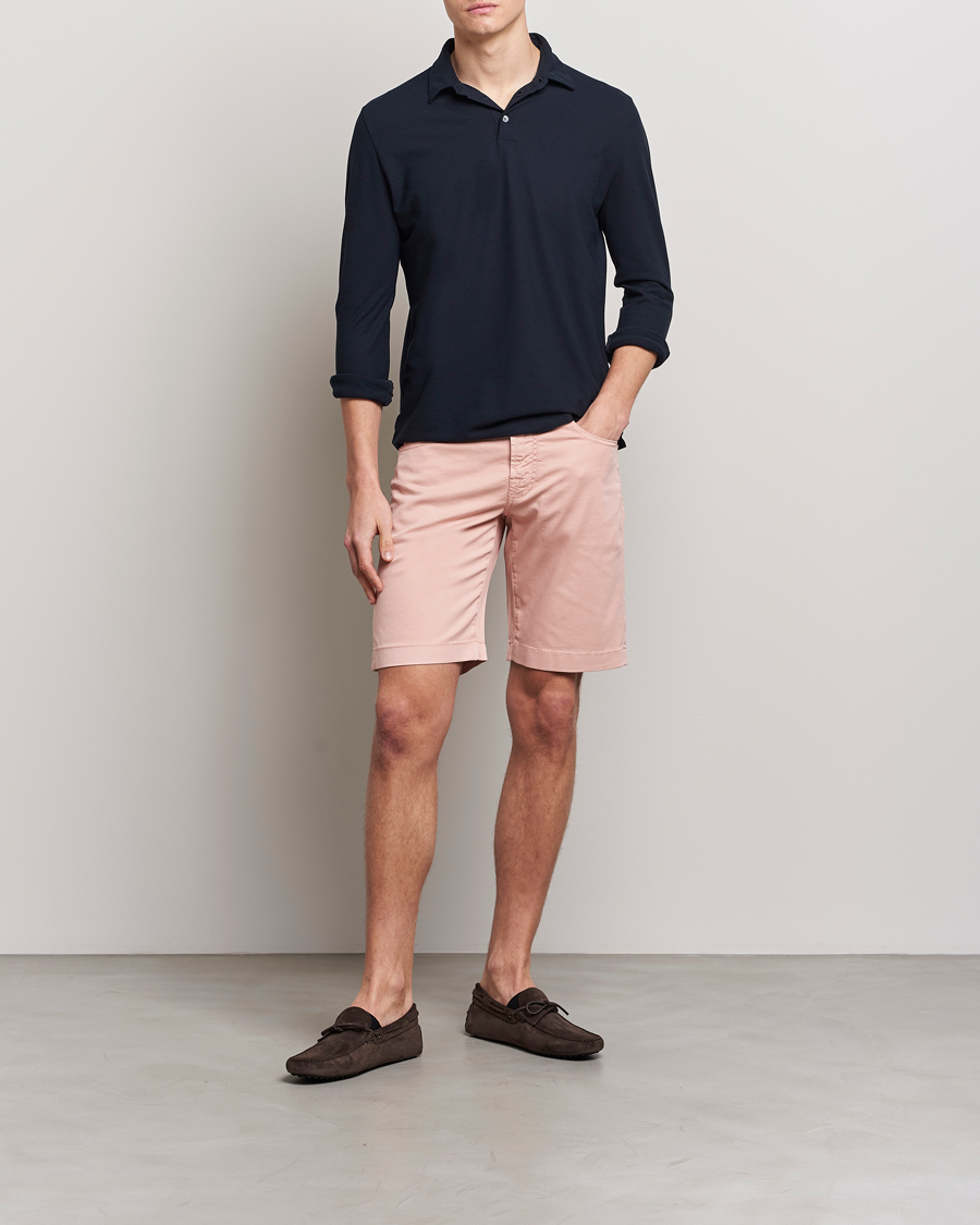 Herr | Shorts | Jacob Cohën | Nicolas Cotton Twill Shorts Pink