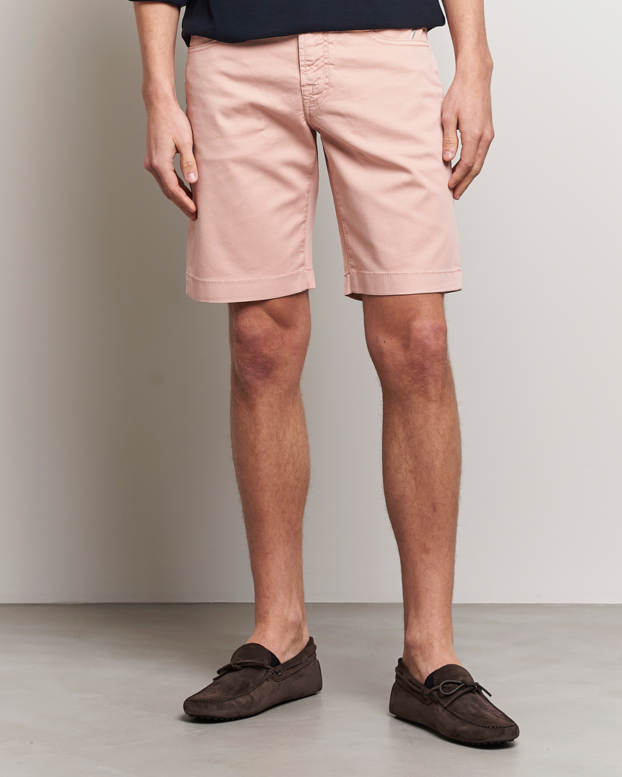 Herr | Shorts | Jacob Cohën | Nicolas Cotton Twill Shorts Pink