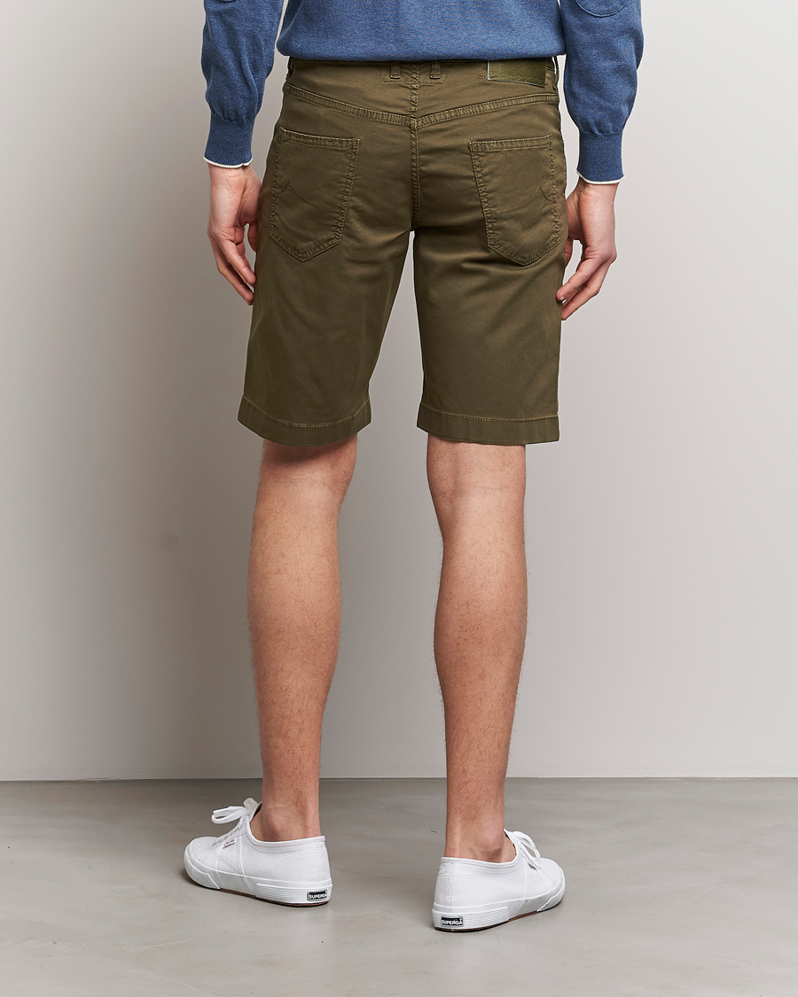 Herr | Shorts | Jacob Cohën | Nicolas Cotton Twill Shorts Olive