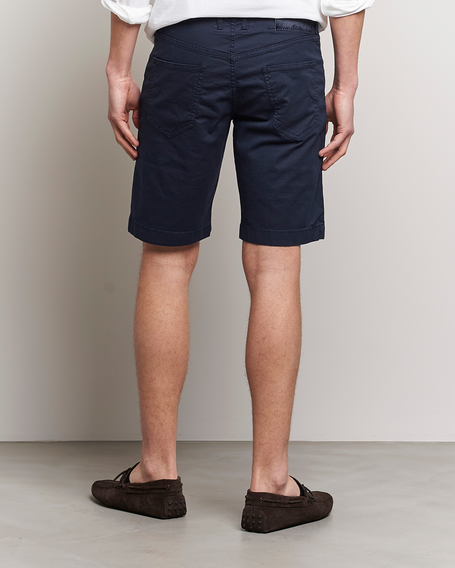 Herr | Shorts | Jacob Cohën | Nicolas Cotton Twill Shorts Navy
