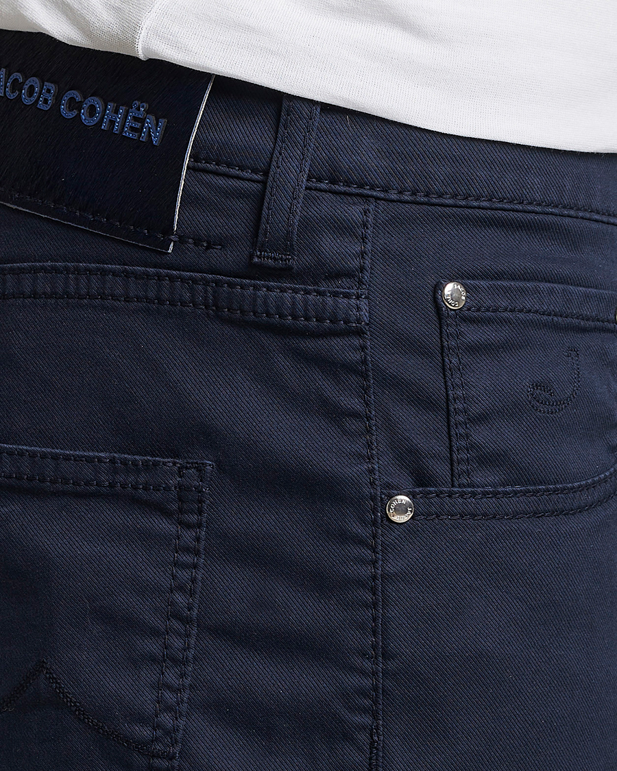 Herr | Shorts | Jacob Cohën | Nicolas Cotton Twill Shorts Navy
