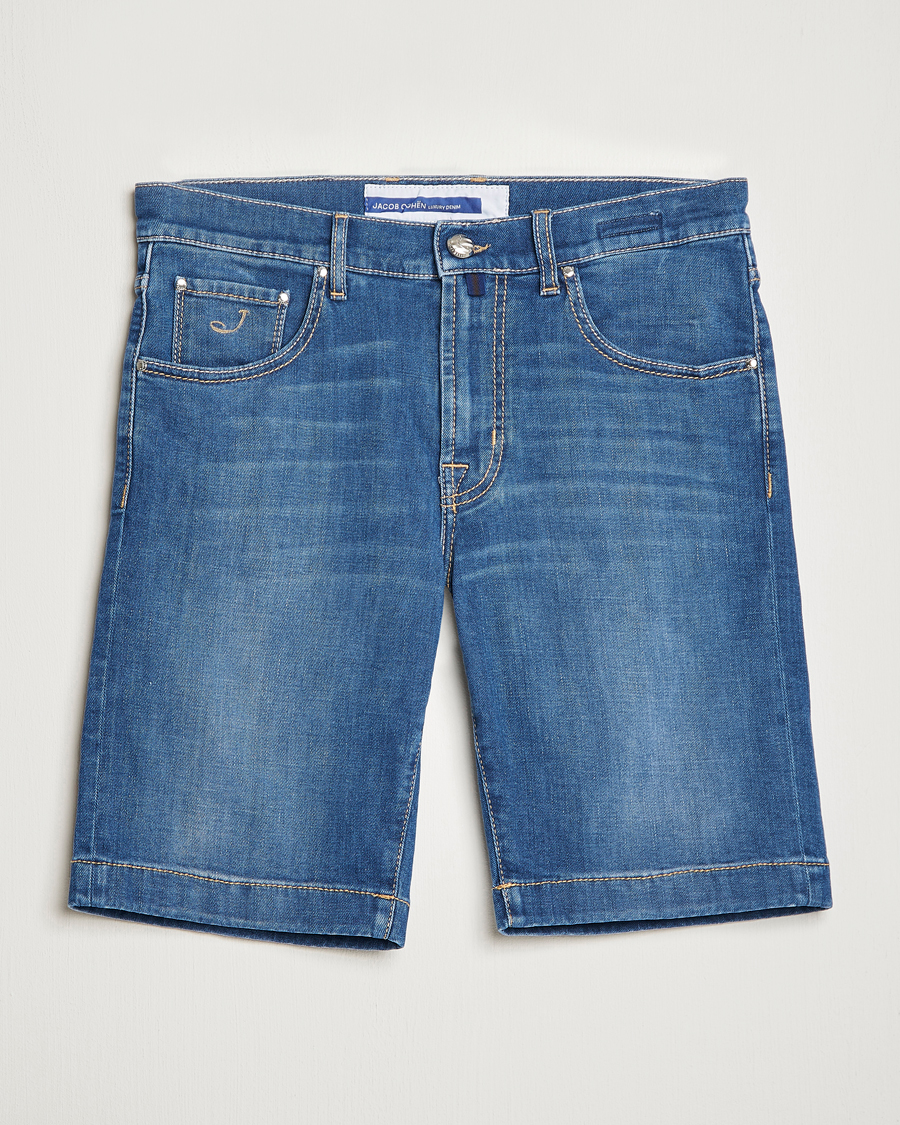 Herr | Shorts | Jacob Cohën | Nicolas Jeans Shorts Light Blue