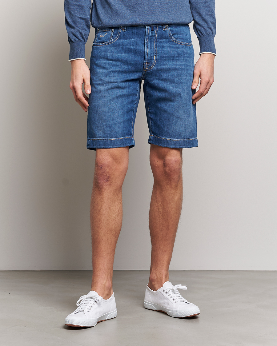 Herr | Shorts | Jacob Cohën | Nicolas Jeans Shorts Light Blue
