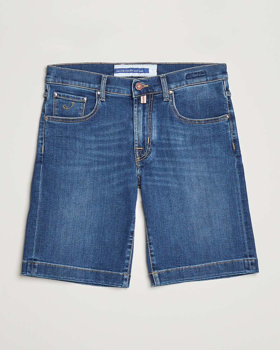 Herr | Shorts | Jacob Cohën | Nicolas Jeans Shorts Mid Blue