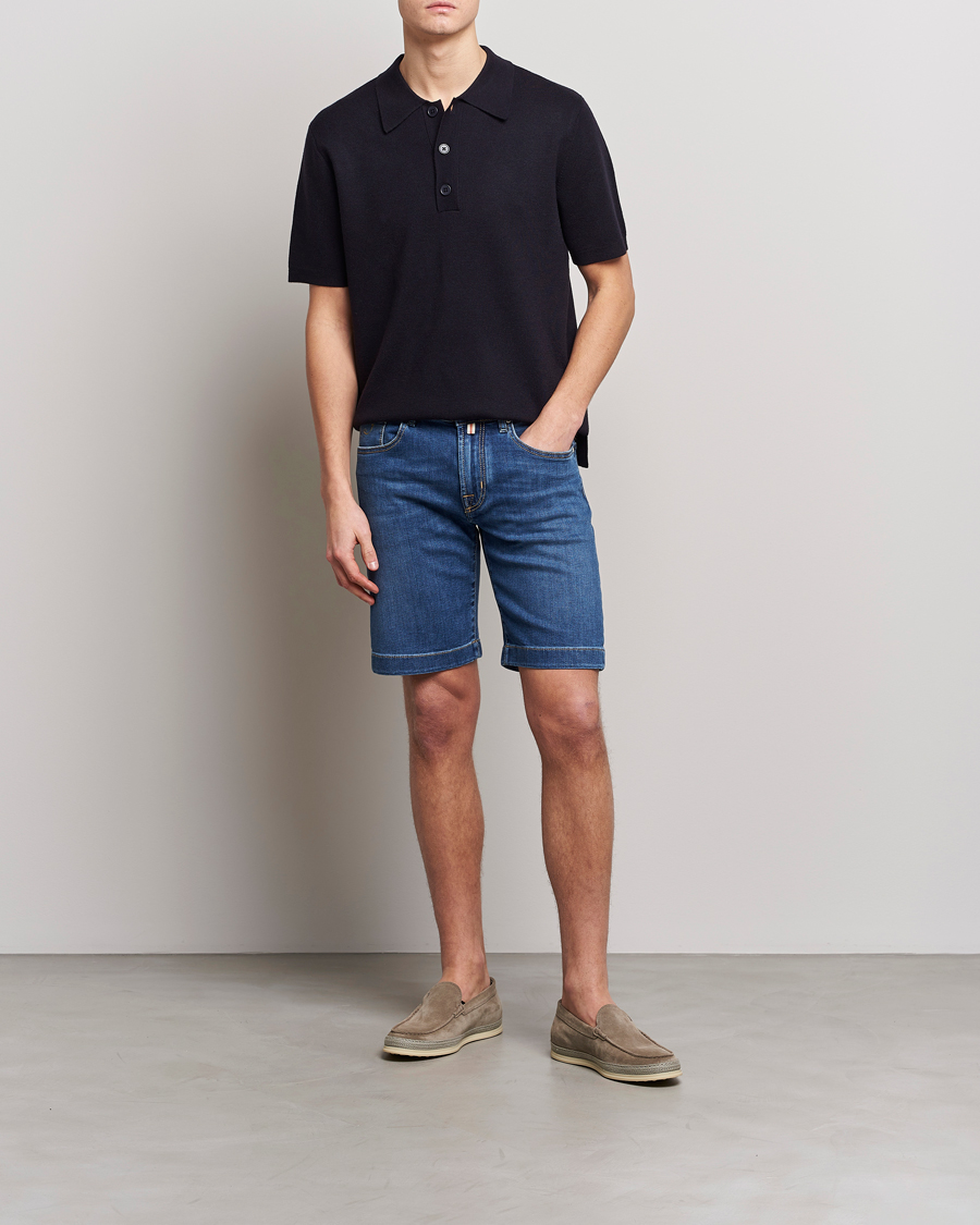 Herr | Shorts | Jacob Cohën | Nicolas Jeans Shorts Mid Blue