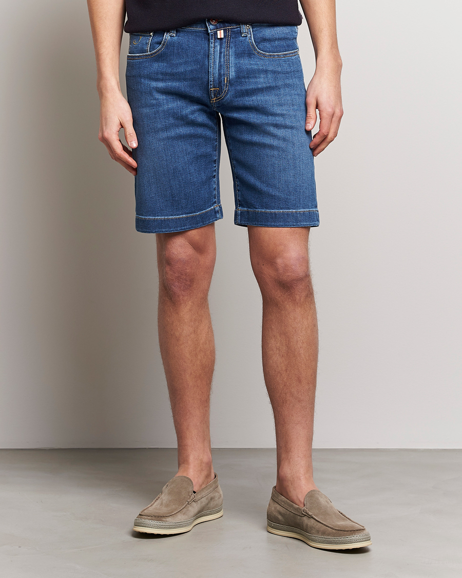 Herr | Shorts | Jacob Cohën | Nicolas Jeans Shorts Mid Blue