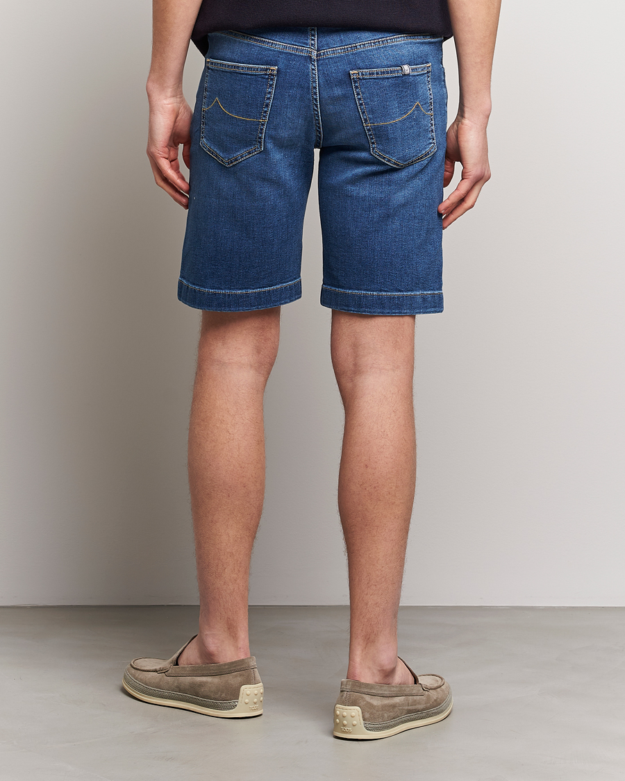 Herr | Shorts | Jacob Cohën | Nicolas Jeans Shorts Mid Blue