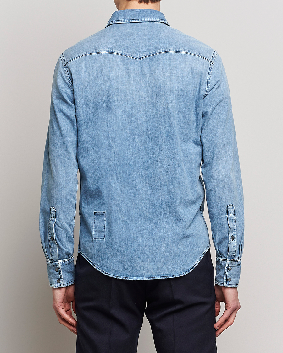 Herr | Skjortor | Jacob Cohën | Western Denim Shirt Light Blue