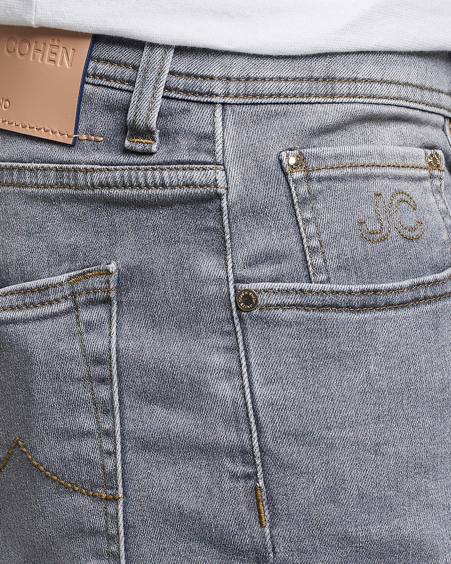 Herr | Jeans | Jacob Cohën | Nick Slim Fit Stretch Jeans Light Grey
