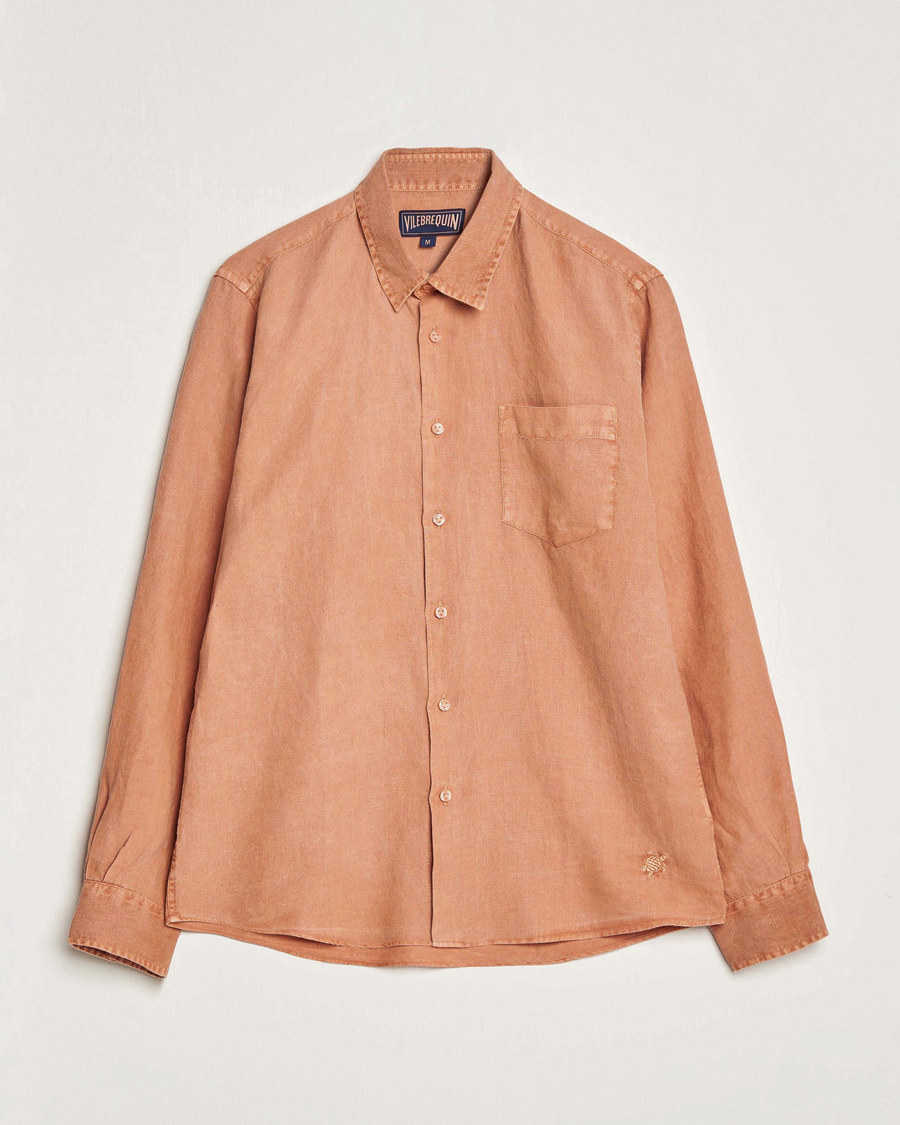 Herr | Skjortor | Vilebrequin | Caroubis Linen Shirt Pottery