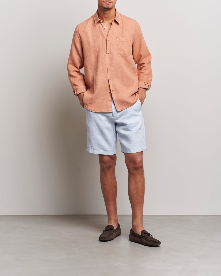 Herr | Skjortor | Vilebrequin | Caroubis Linen Shirt Pottery