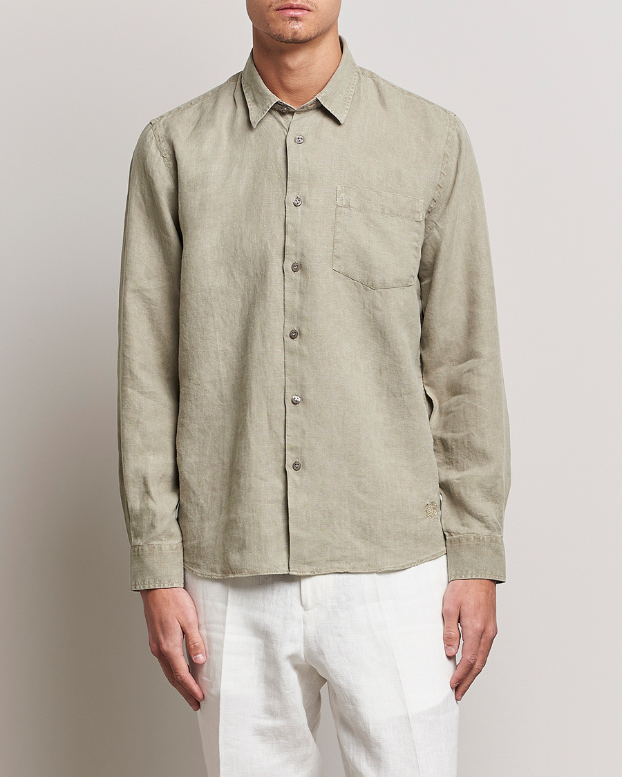 Herr | Vilebrequin | Vilebrequin | Caroubis Linen Shirt Ecalyptus