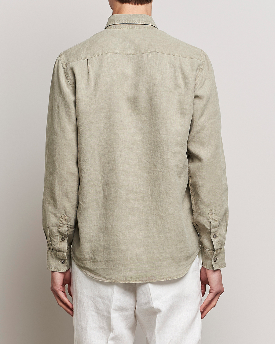 Herr | Skjortor | Vilebrequin | Caroubis Linen Shirt Ecalyptus