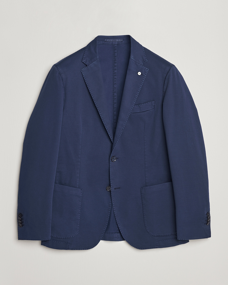Herr | Kavajer | L.B.M. 1911 | Jack Regular Fit Cotton Stretch Blazer Navy
